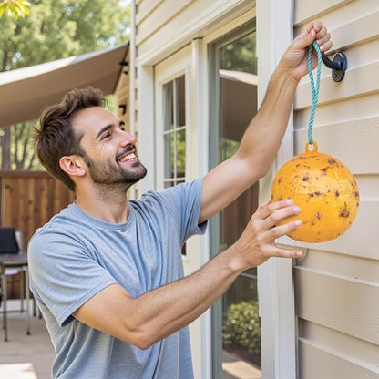 6 PCS Fly Trap Indoor Fly Sticky Ball, Hanging Fly Trap Outdoor Bug Gnat Trap Ball, Bug Catcher Ball for House Plants Kitchen Drain Yard Garden