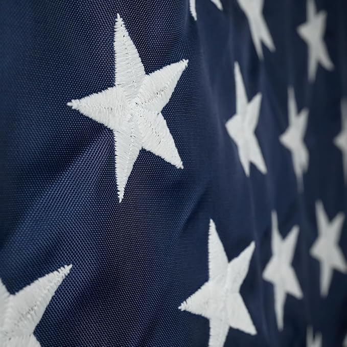 Super Tough 2.5ft x 4ft Nylon American Flag, Made in the USA, Embroidered Stars, Sewn Stripes