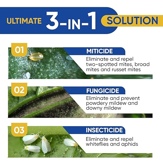 GrowSafe Bio-Pesticide, Organic and Natural Miticide, Fungicide and Insecticide (8.5 fl.oz)