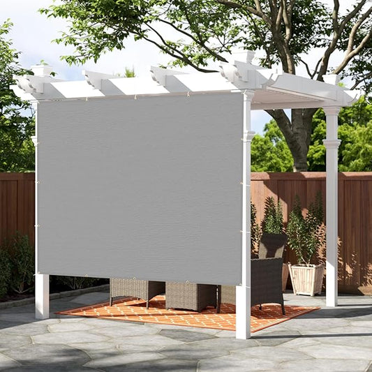 SUNNY GUARD Shade Cloth Custom Size 11x16 FT Sun Shade Screen Fabric Shade Cover Tarp with Grommets for Pergola Backyard Garden, Light Grey(We Customized)