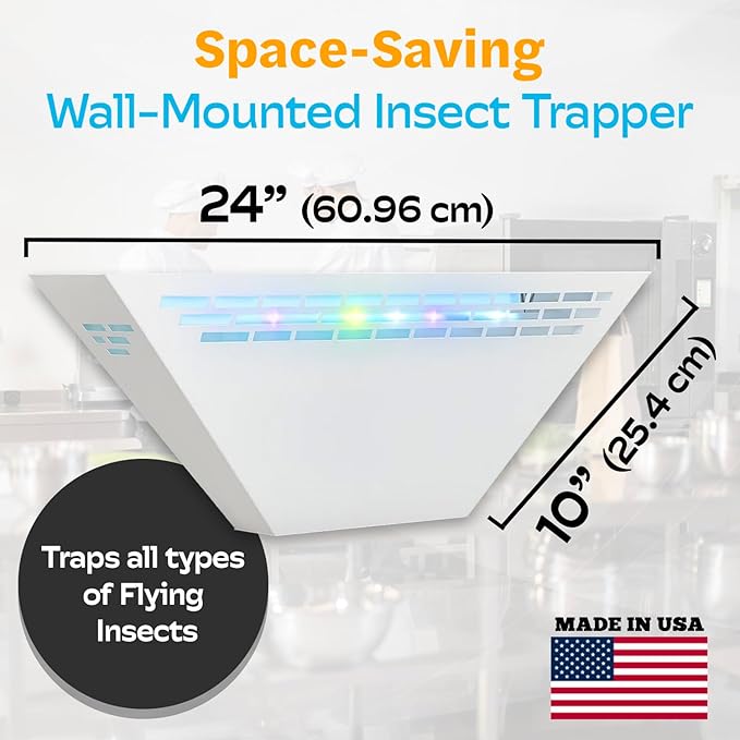 Gardner WS-85 Indoor Fly Trap with Proprietary LED, Decorative Wall Sconce Fly Light -40,000 Hour Rated Bulb, No Zap and Smell, Built to Last for Restaurants and Cafes, Made in USA for Commercial Use