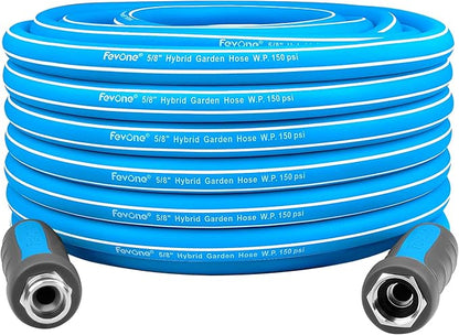 Fevone Garden Hose 80 ft., Lightweight Hybrid Water Hose, Flexible and Durable, Leak-Free Connections