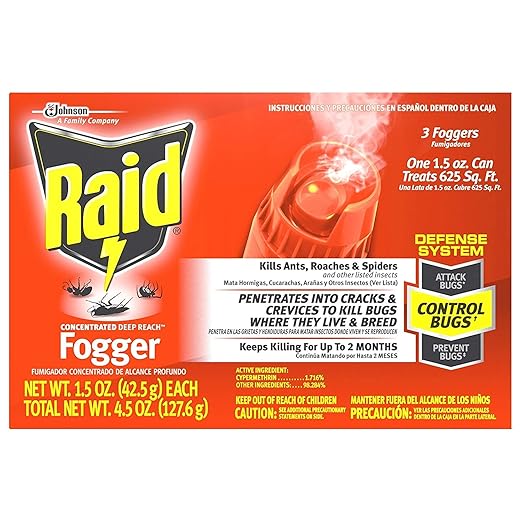 Raid Concentrated Deep Reach Foggers, 4.5 oz (Pack of 3 x 1.5 oz)