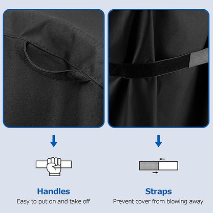 SunPatio BBQ Grill Cover 52 Inch, Outdoor Durable Waterproof Gas Barbecue Cover, Compatible for Weber Spirit 200 and 300 Series, Charbroil and Kenmore Grills, Compared to Weber 7106, 52" x 26" x 43"H