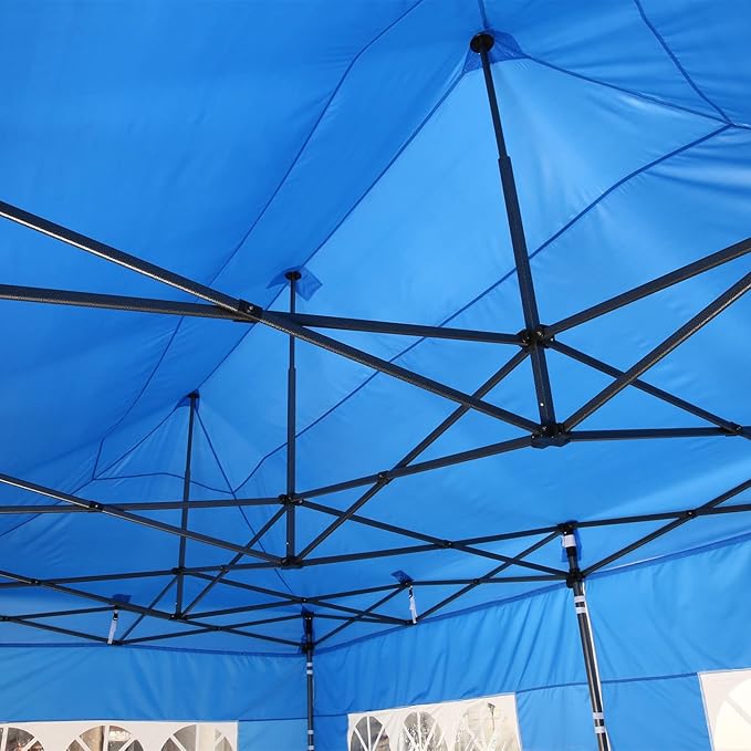 COBIZI 10x20 Pop Up Canopy with 6 Sidewall,Heavy Duty Canopy UPF 50+ All Season Wind Waterproof Commercial Outdoor Wedding Party Tents for Parties Gazebo with Roller Bag(10 x 20 ft Khaki)