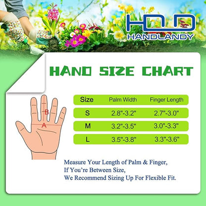 HANDLANDY Long Gardening Gloves for Men & Women, Thorn Proof Rose Pruning Gloves Leather Gauntlets Garden Glove Yard Work Glove (Large, Brown)