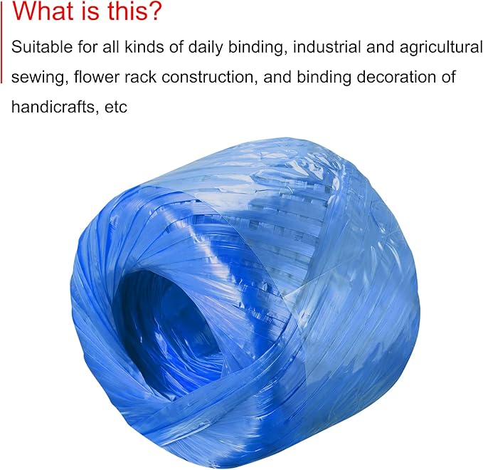 MECCANIXITY Polyester Nylon Plastic Rope Twine Household Bundled for Packing Gardening Craft,150m Length,Blue
