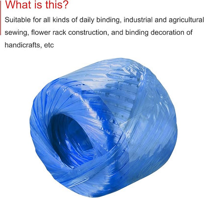 MECCANIXITY Polyester Nylon Plastic Rope Twine Household Bundled for Packing Gardening Craft,150m Length,Blue
