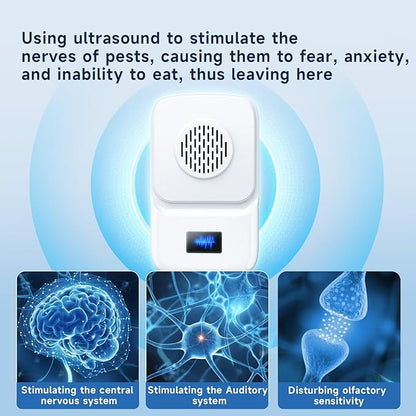 Upgraded Ultrasonic Pest Repellen (6 Packs), Indoor Insect Repeller, Pest Control, Repellent Roach, Mouse, Bugs, Mosquito, Mice, Spider, Ant, Rodent Repellent Ultrasonic Plug in