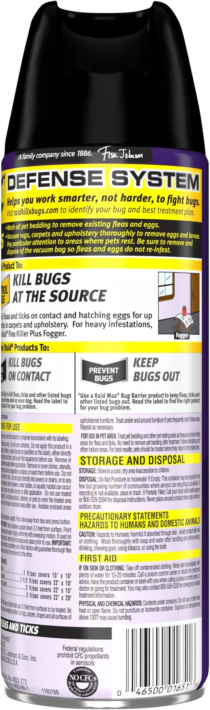 Raid Flea Killer Carpet & Room Spray, Kills hatching eggs for up to 4 months, 16 Oz