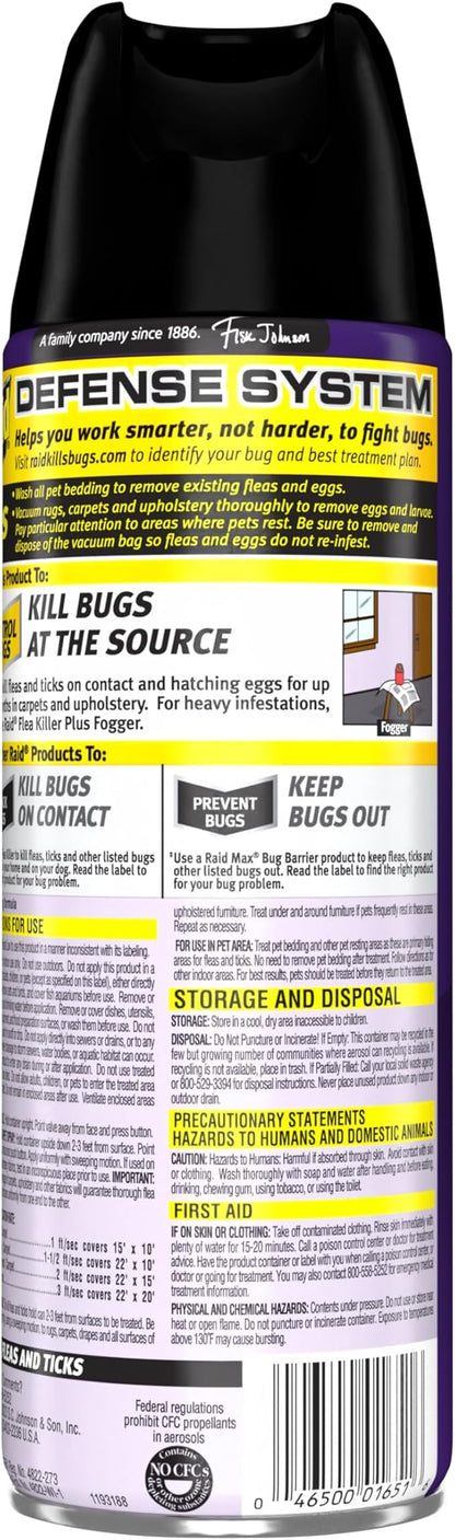 Raid Flea Killer Carpet & Room Spray, Kills hatching eggs for up to 4 months, 16 Oz