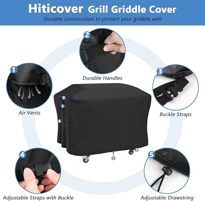 Grill Cover for Blackstone 36 Inch Model 1825 1863 2122 2177 2210 2212 2230 2266 2314 Omnivore Propane Griddle, Outdoor Waterproof Weather Resistant BBQ Griddle Cover - 67 x 26 x 34 Inch