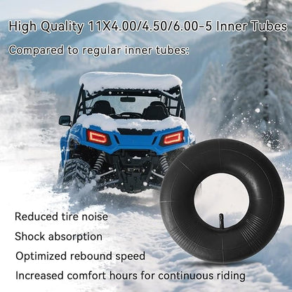 2 Pack 11x4.00-5 Inner Tube with TR-13 Valve Stem 11X4.00/4.50/6.00-5 Replacement Tire Tube for Wheelbarrows, Mowers, Hand Trucks Garden Carts,Golf Cart, and More