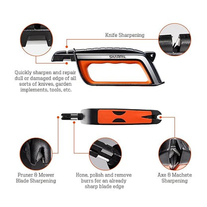 SHARPAL 103N All-in-1 Knife Garden Tool Multi-Sharpener for Lawn Mower Blade, Axe, Hatchet, Machete, Pruner, Hedge Shears, Scissors
