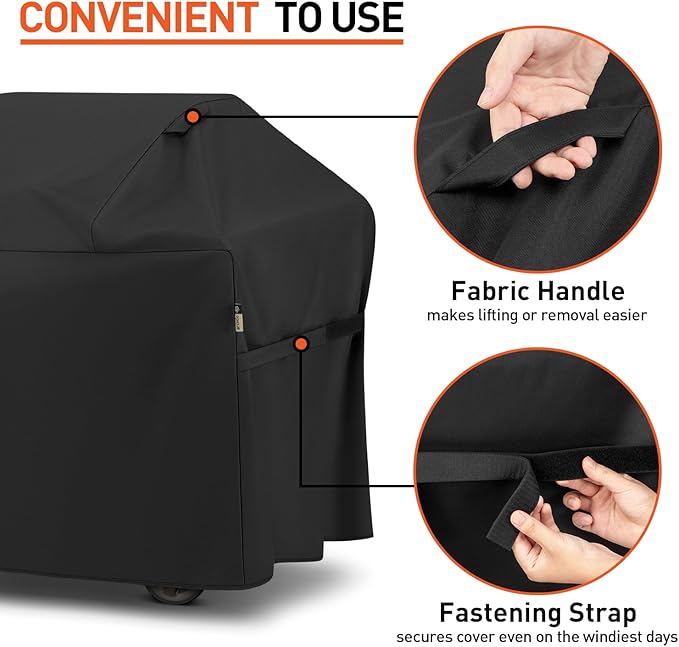 Arcedo BBQ Grill Cover 53 Inch, Heavy Duty Waterproof Outdoor Gas Grill Cover, Fade Resistant Durable and Convenient Compatible with Charbroil Weber Spirit Nexgrill Napoleon