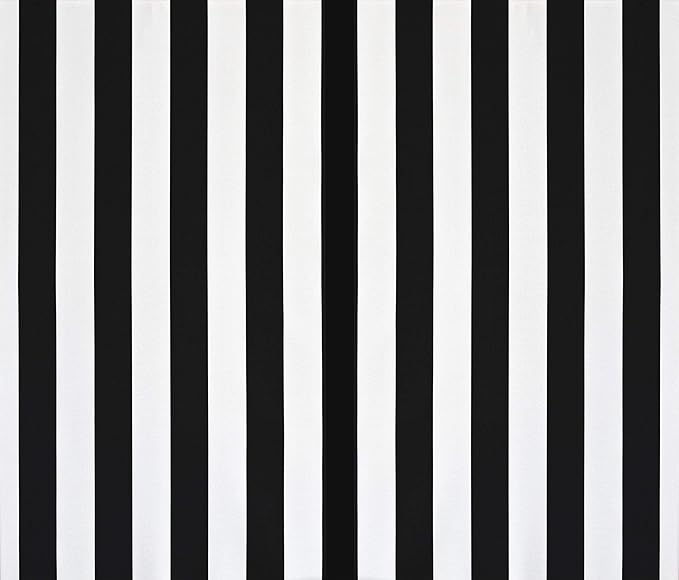 RSH Décor: Set of 2 Lumbar Throw Pillows | Indoor/Outdoor All Weather Polyester Fabric | Decorative Accent Cushions for Patio Furniture | Reversible | 26” x 16" | Black & White Stripe