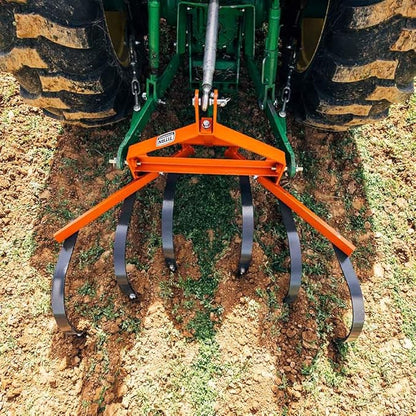 Titan Attachments Cultivator with 6 Spring Steel Shanks 3 Point Quick Hitch