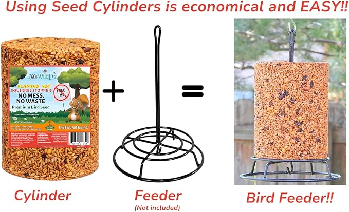 JCs Wildlife Squirrel Stopper No Mess, No Waste Large Cylinder with Hole 4.5lbs