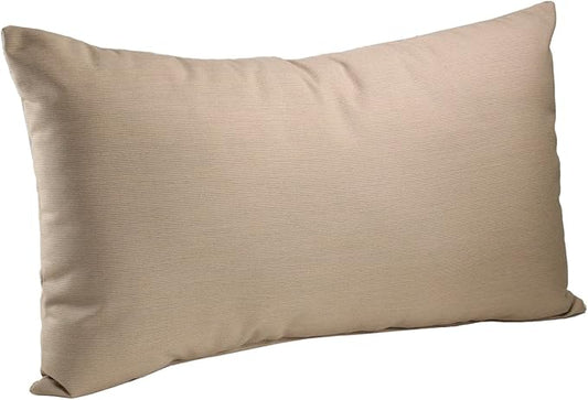 Comfort Classics Set of 2-22x12x4 Sunbrella Indoor/Outdoor Fabrics Lumbar Pillows in Spectrum Sand Inc.
