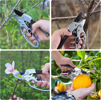 MEPEREZ Ultra Sharp Garden Clippers,Hand Clippers for yard work, Sharp Garden snips and pruners, Work 3 times easier, Premium Gardening shears & scissors