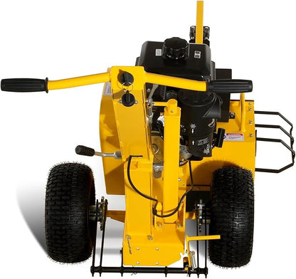 429cc 14HP Kohler Gas Powered E-Start Cable Ditching Mini Trencher,24'' Trench Depth, 27pcs Carbide Alloy High-Pressure Teeths,TCR1500 (Yellow)