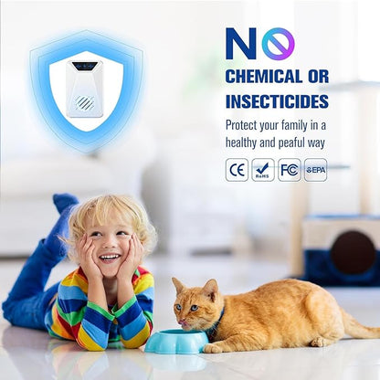 6 Packs Ultrasonic Pest Control Repeller, Electronic Pest Repellent Plug in Indoor for Insect Roaches Spider Ant Bug Mosquito Rat Mouse Repellent for House Home Kitchen Garage