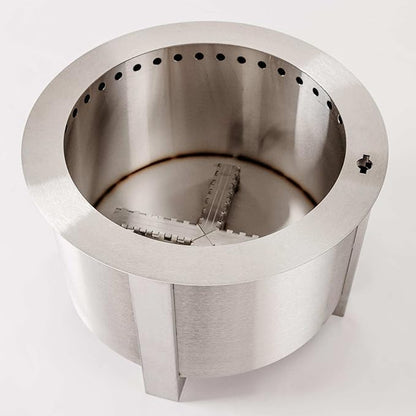 Breeo Smokeless Fire Pit (X Series 19, Stainless Steel) | 22.1 inch Smokeless Firepit for Outside | 47 Pounds | Ideal for Families Compatible with Wide Range of Breeo Accessories