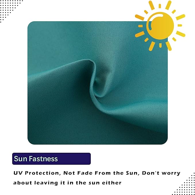 idee-home Outdoor Pillows with Inserts Included, Patio Outside Square Pillows Waterproof Set of 2, 18 x 18 inch Peocock Blue