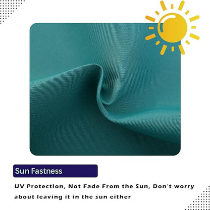idee-home Outdoor Pillows with Inserts Included, Patio Outside Square Pillows Waterproof Set of 2, 18 x 18 inch Peocock Blue