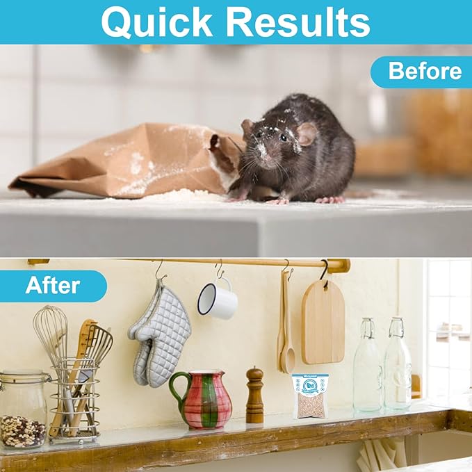 8 Pack Mouse Repellent Pouches with Peppermint Oil, Rodent Repellent, Mice Repellent Indoor& Outdoor, Best Mouse Deterrent, Natural Rat Repellent Indoor - Safe for Pets and Kids