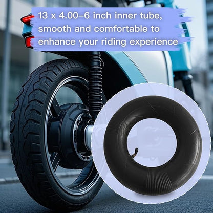 2 Pack 4.10/3.50-6 Replacement Inner Tube 13x4.00-6 Tubes Heavy Duty Replacement for 3.50/4.00-6, 4.10/3.50-6,13x4.00-6,13x5.00-6 Wheelbarrows Mowers Hand Trucks Snow Blowers