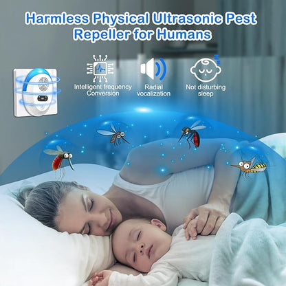 Ultrasonic Pest Repeller Indoor, Mouse Repellent, Pest Control, Pest Repellent for Home,Kitchen, Office, Warehouse, Hotel 6 Packs