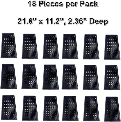 18-Pack 1020 Seedling Trays with Holes - Extra Strength Heavy Duty,10" x 20", Reusable 1020 Nursery Trays for Seed Germination, Plant Propagation, Garden Seed Starter and Microgreens