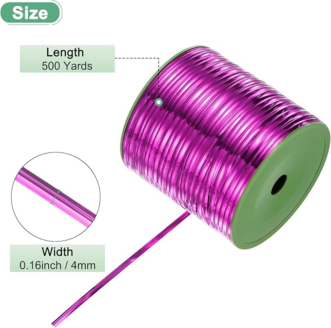 Metal Twist Ties, 500 Yards Metallic Twists Tie Bread Twisty-Ties for Party Decoration/Garden Plant/Gift Wrapping Bag/Cake/Pops Candy/Bakery Bags [Rose Red]