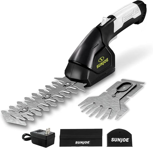 Sun Joe HJ604C 7.2-Volt Cordless Grass Shears and Trimmer, Charger and Battery Included