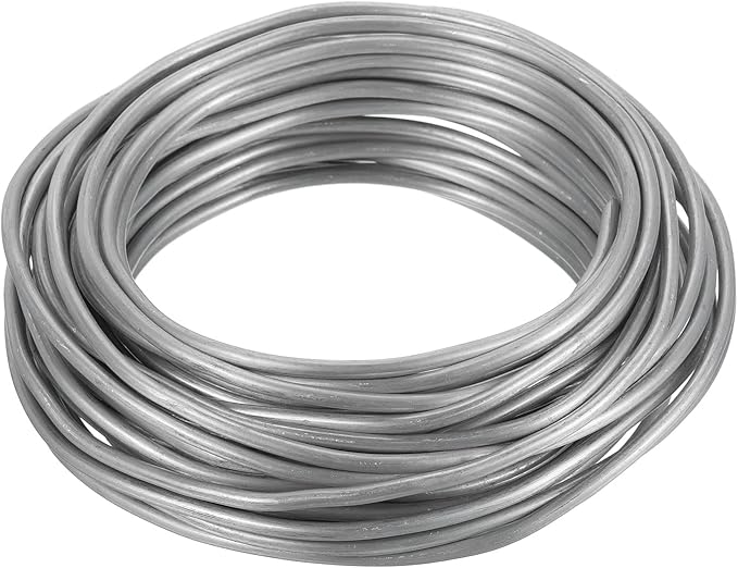 PATIKIL 3.0mm Bonsai Training Wire, Floral Wire Stems Anodized Aluminum Tree Wire 32.8 Feet Total for Gardening Branch Fixing, Silver Tone