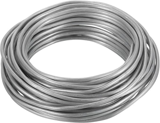 PATIKIL 3.0mm Bonsai Training Wire, Floral Wire Stems Anodized Aluminum Tree Wire 32.8 Feet Total for Gardening Branch Fixing, Silver Tone