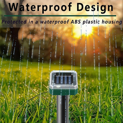 Mole Repellent Solar Powered -10 Packs Snake Repellent Ultrasonic Vole Snake Repeller for Lawns and Yards Waterproof Outdoor Gopher Repeller Effective for Garden