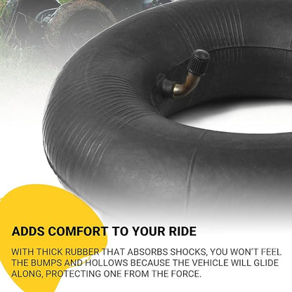 4.10/3.50-4 Heavy Duty Replacement Inner Tube with TR-87 Bent Valve Stem (2-Pack) - for Wheelbarrows, Mowers, Hand Trucks and More 3.50-4 Tire