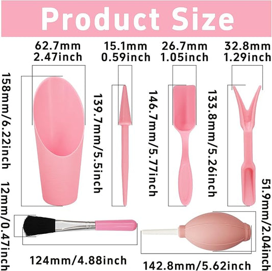 6Pcs Mini Succulent Tools Set, Garden Hand Tools Kit for Indoor Plant Care, Succulent Bonsai Miniature Garden Tool Set, Small Gardening Tools for Transplanting Digging Planting, Pink