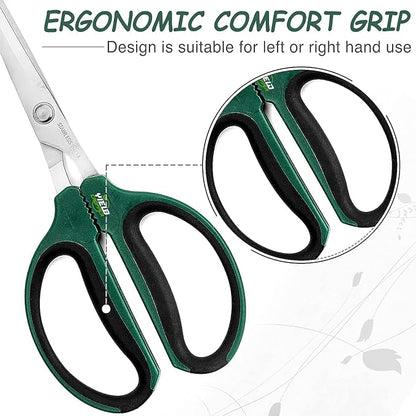 Hydroponic 2-Pack Bonsai Scissors and Plant Trimming Shears Set - Stainless Steel Pruning Shears for Indoor Gardening, Succulent Harvest, and Precision Plant Care