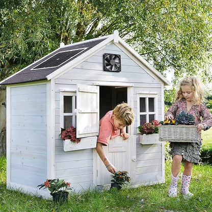 SUNYIMA Solar Panel Fan Kit, 12W Weatherproof Solar Panel with DC Fan for Small Chicken Coops, Greenhouses, Sheds,Pet Houses, Window Exhaust (Single Fan)