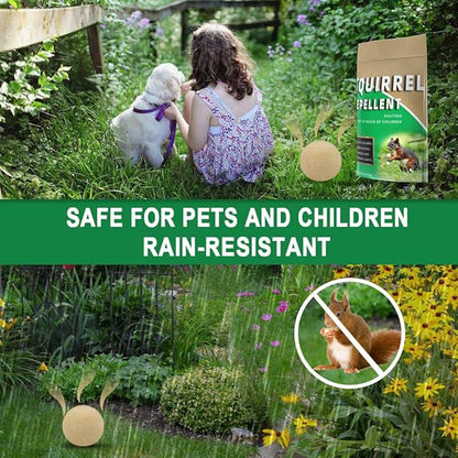 Squirrel Repellent, Chipmunk Repellent Outdoor, Squirrel Deterrent Balls, Safe for Garden, Attic, Bird Feeders, Garage, Lasting 60 Days-12 Packs