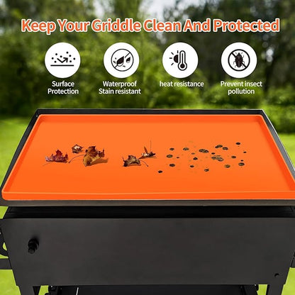 Protective Griddle Cover Mat for Blackstone 22 Inch Griddle Accessories - Full Wrap-Around Protection Silicone Mat for Griddle - Food Grade Silicone Grill mats for Outdoor Grill