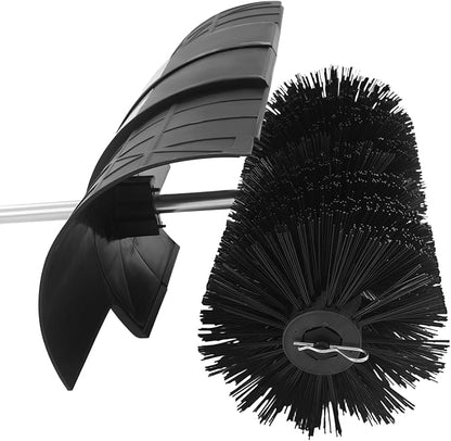 52CC 2 Stroke Gas Backpack Broom Sweeper, 2.3HP Artificial Grass Brush Gasoline Powered Broom, 1700W Outdoor Portable Lawn Sweeper Machine for Cleaning up Boulevard, Driveway, Lawn, Walkway