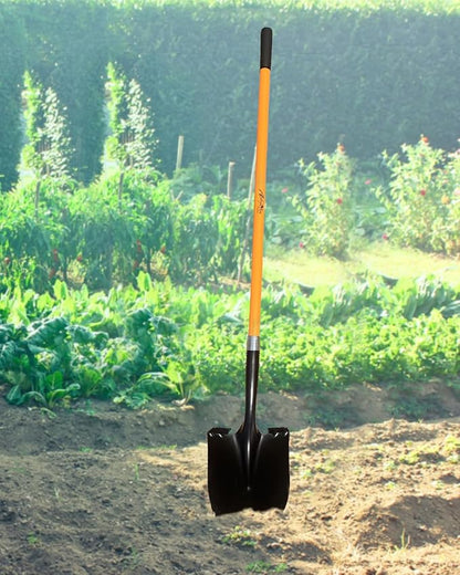 Ashman HeavyDuty Digging Shovel (2 Pack) 47-Inch Lond Handle with Trenching Blade and durable Handle - Ideal for Garden, Landscaping, Construction, Masonry - Perfect for Digging Soil, Dirt, and Gravel