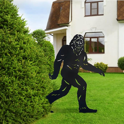 4ft Bigfoot Metal Outdoor Decor Big Foot Sasquatch Gifts for Men/Women Bigfoot Silhouette Statues for Yard Art, Patio, Lawn, Forests, Garden Decor, Yard Display, Garden Decorations