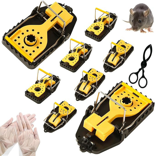 Mouse Traps, Rat Trap Indoor for Home -Quick Effectively Best Mouse Trap mousetraps Used Indoor & Outdoor Reusable Mouse Traps，snap Traps for mice Traps Used Basement/Garage/attic etc 9set