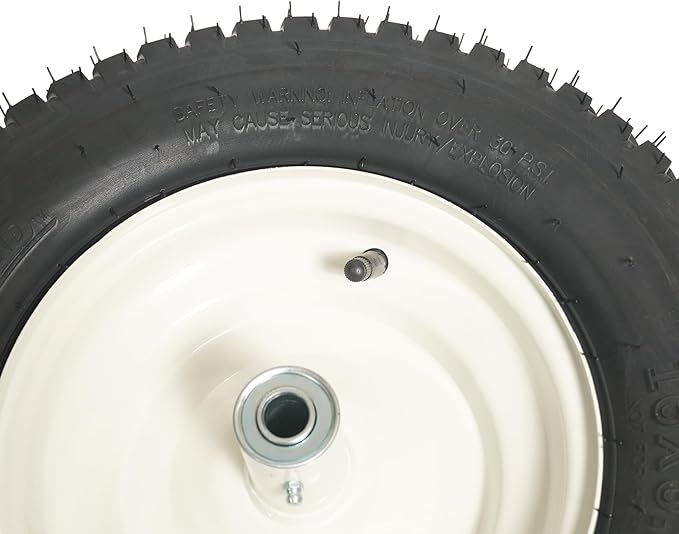 SCENIC ROAD Wheelbarrow Replacement Tire, 16" Wheel with Bearing and Grease Fitting, 4-Ply Turf Tire