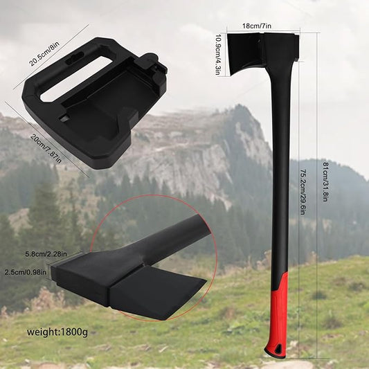 Camping Hatchet 28 Inch,Survival Hatchet Tactical for Wood Chopping and Kindling,Hatchet Axewith V Grind Blade, Lightweight Nylon Fiber Handle,for Outdoor Survival, Gardening, Hiking(M)